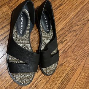 Lucky Brand Women's Lk-Felicitas Leather Flat Shoes Size 7